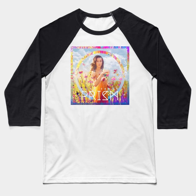 Katy Perry Prism Holographic flowers Baseball T-Shirt by jefvr